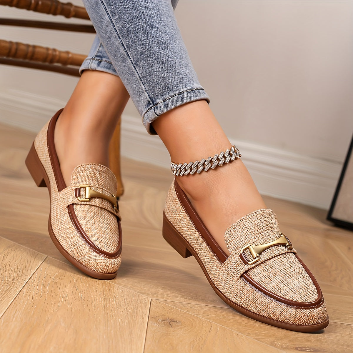RetroWeave™ Braided Buckle Loafers