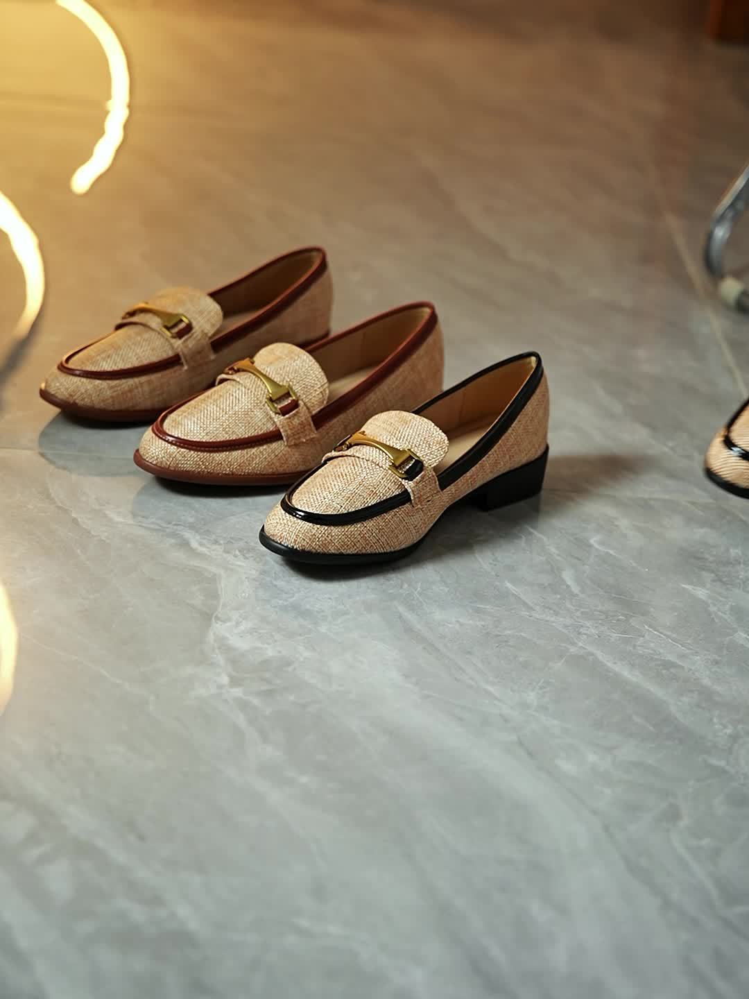 RetroWeave™ Braided Buckle Loafers