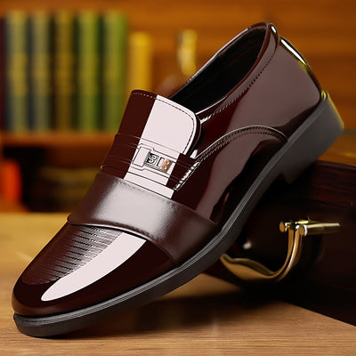 Lustro™ | Men’s Glossy Pointed-Toe Loafers