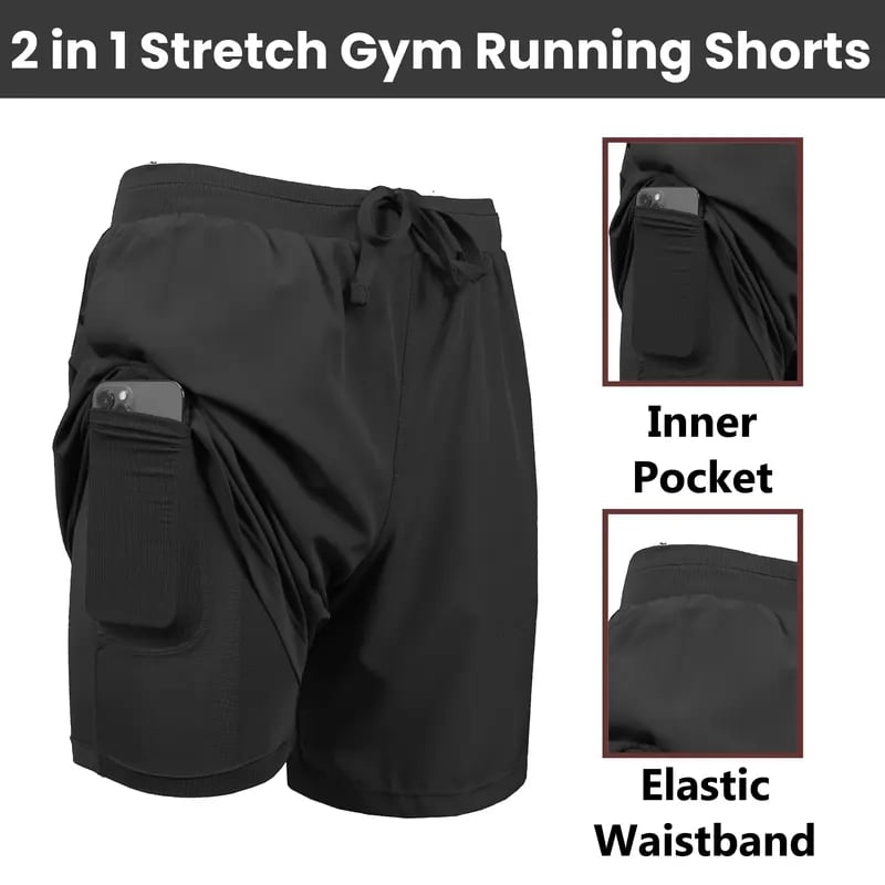 AthletiCore™ Quick-Dry Shorts with Liner