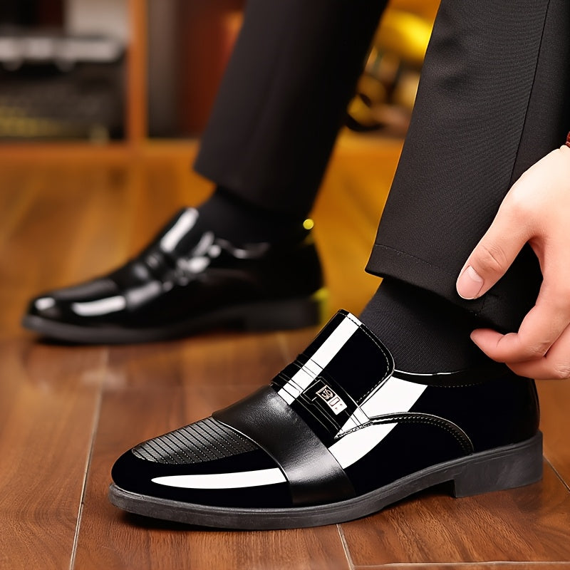 Lustro™ | Men’s Glossy Pointed-Toe Loafers
