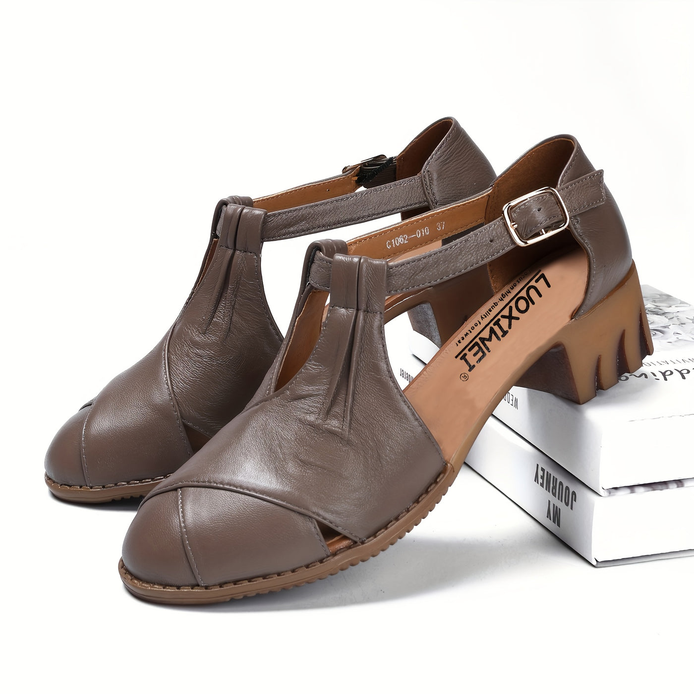 LUOXIWEI™ Roman Elegance Closed-Toe Sandals