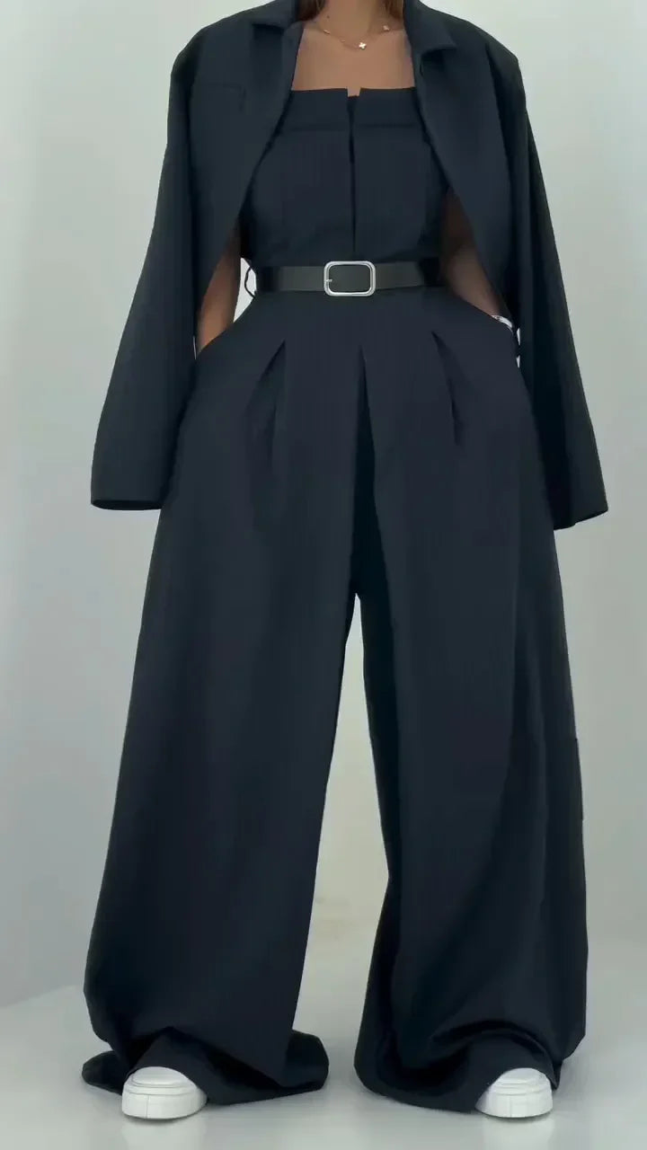 Lunéra™ | Chic Bustier Set with Matching Jacket