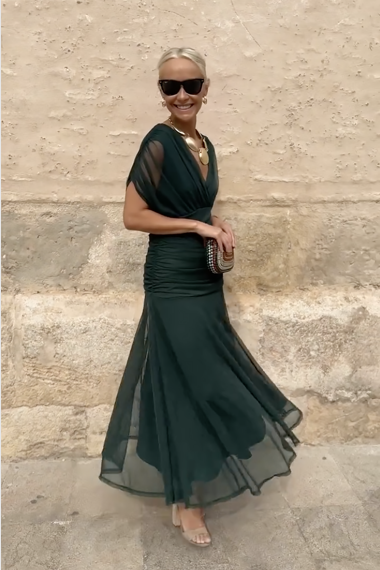 Elowen™ | Elegant V-Neck Fantasy Party Maxi Dress