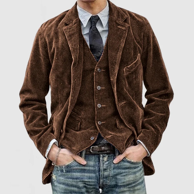 Savrani™ | Vintage Jacket and Vest Set