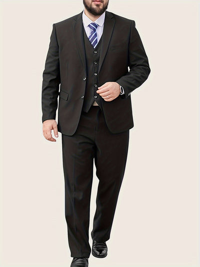 GrandeurFit™ Plus-Size 3-Piece Suit Set