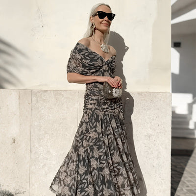 FloraBelle™ Off-Shoulder Dress