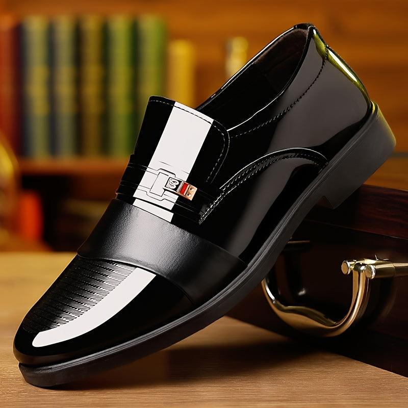 Lustro™ | Men’s Glossy Pointed-Toe Loafers