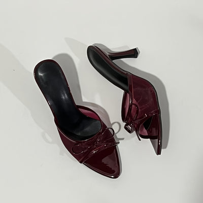 LuxeBow™ Women’s Mesh Open-Toe High Heels