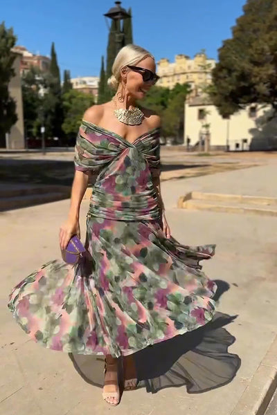 Elowen™ | Elegant V-Neck Fantasy Party Maxi Dress