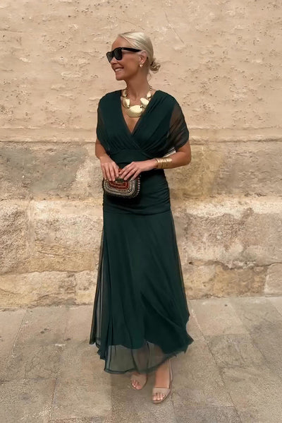 Elowen™ | Elegant V-Neck Fantasy Party Maxi Dress