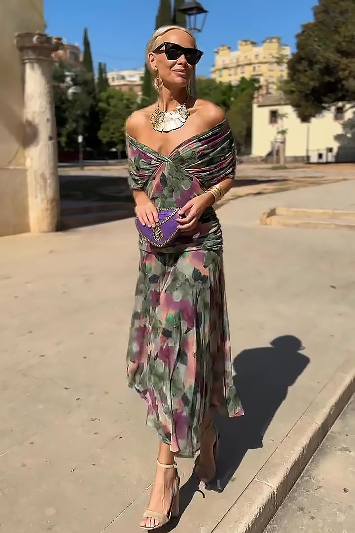 Elowen™ | Elegant V-Neck Fantasy Party Maxi Dress