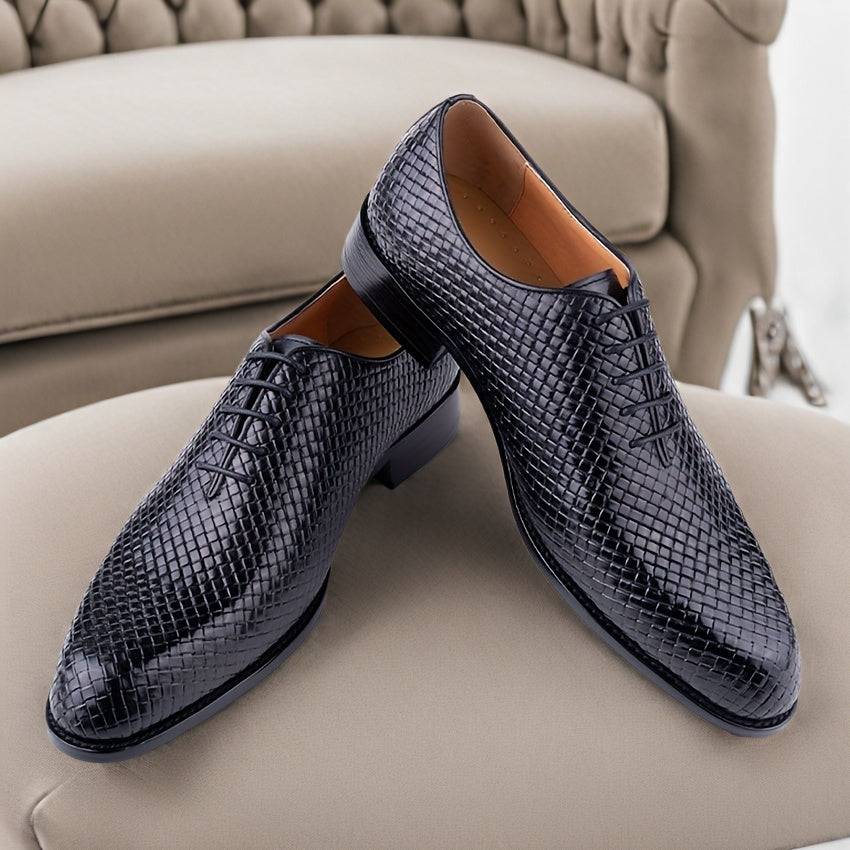 CrocElegance™ Handmade Leather Oxfords