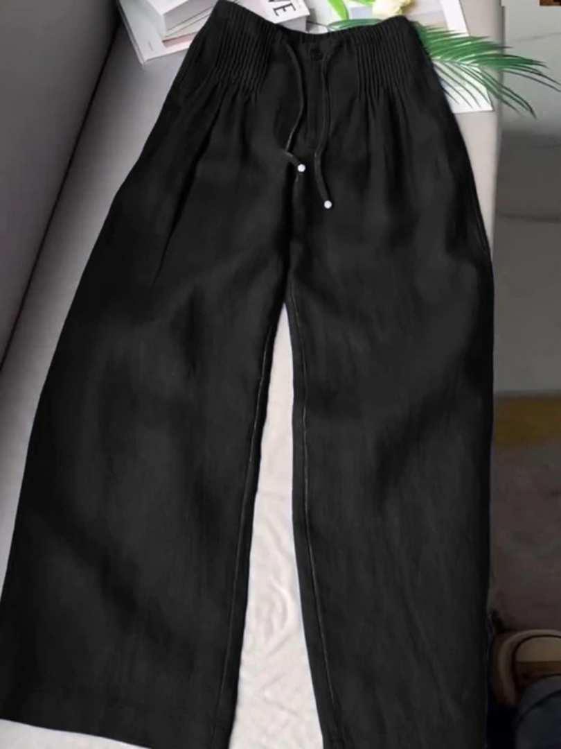 Camille™ Wide-Leg Cotton Linen Pants