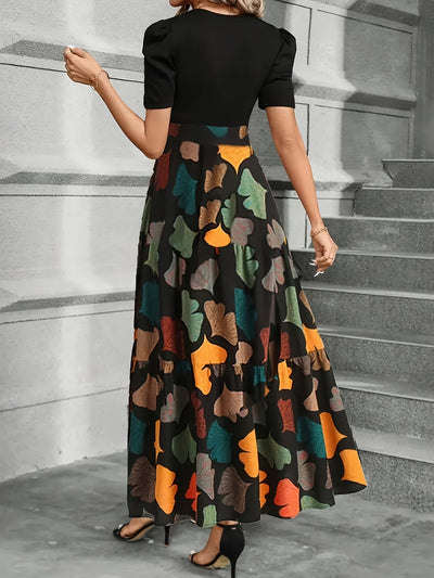 VivaForm™ A-Line Geometric Midi Dress