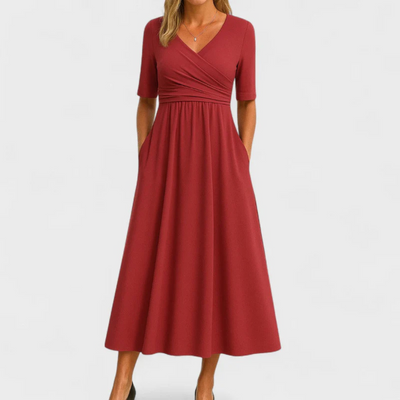 Gretal | Crossed dress with short sleeves