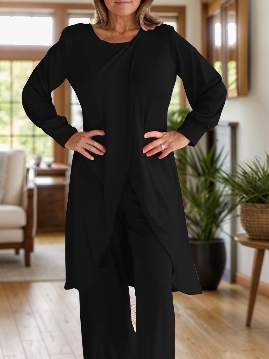 Elyria™ Slit Round Neck Lounge Set