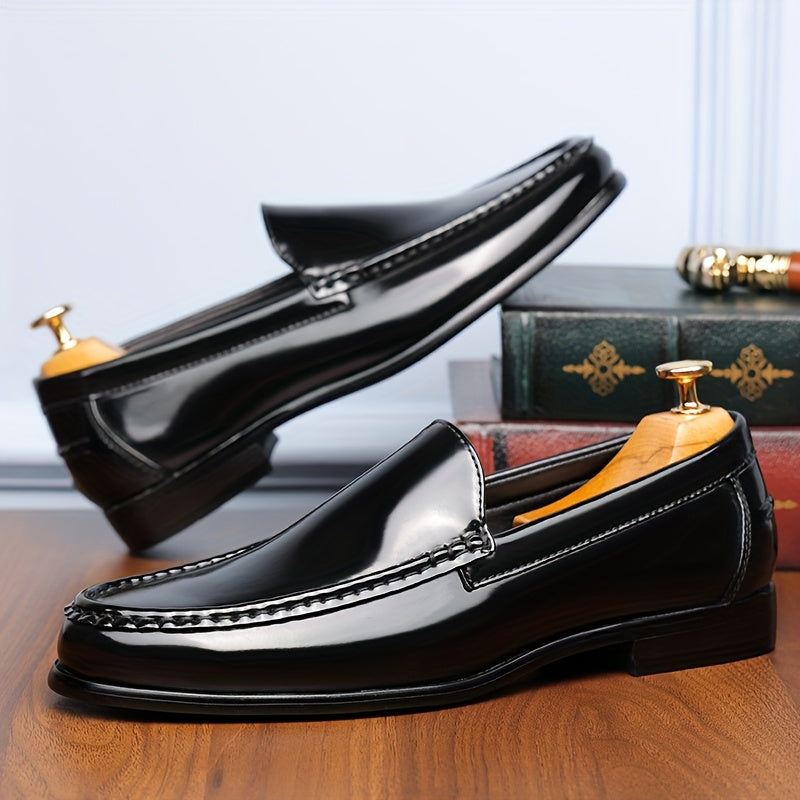 BritGent™ Burgundy Slip-On Loafers