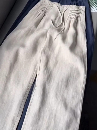 Camille™ Wide-Leg Cotton Linen Pants