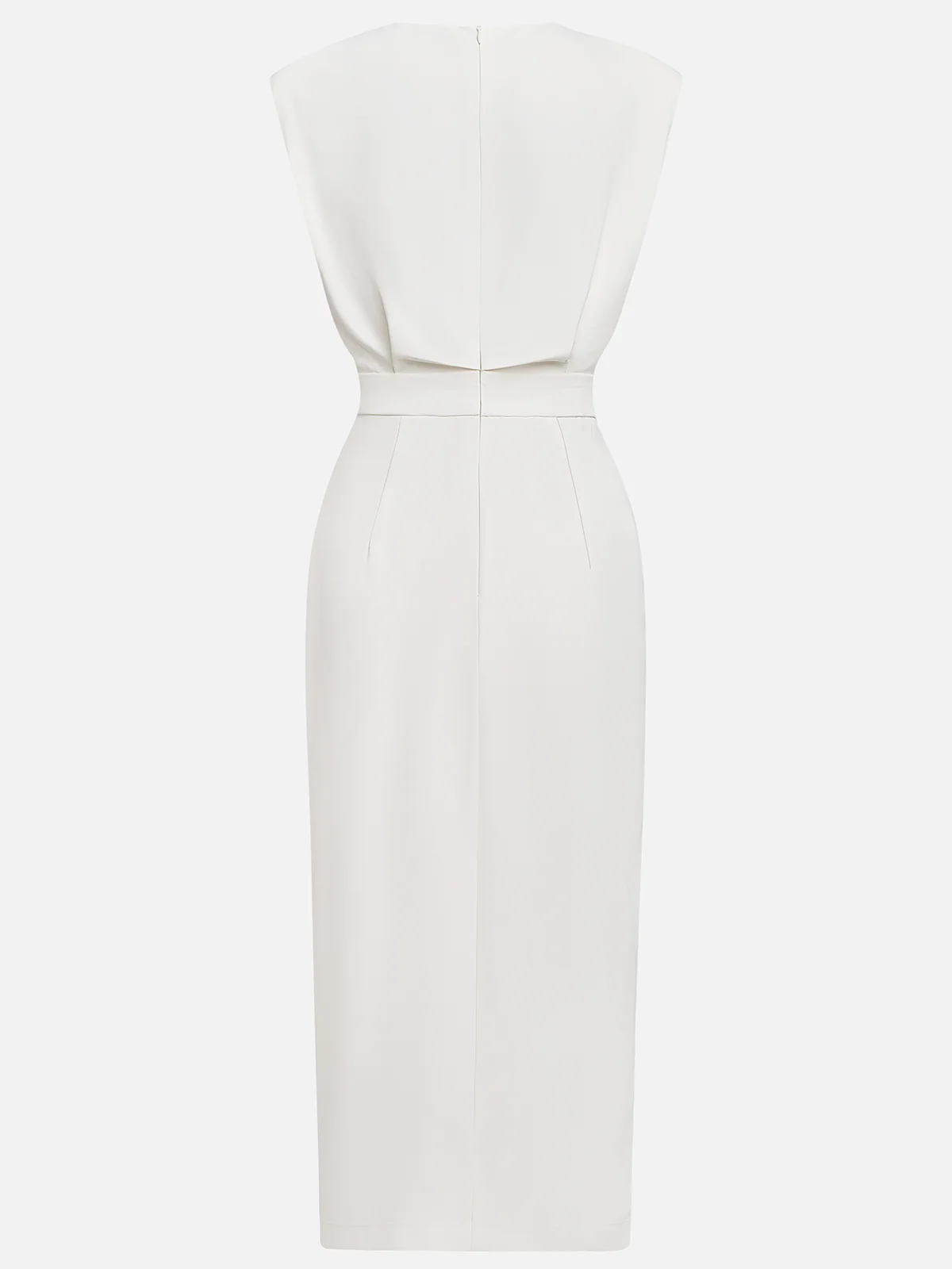 Malene™ | Classic Button-Slit Midi Dress