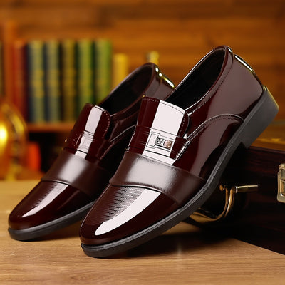 Lustro™ | Men’s Glossy Pointed-Toe Loafers