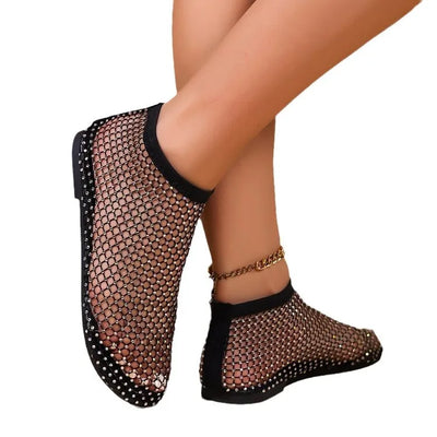MIO™ | Crystal Rhinestone Flat Sandals