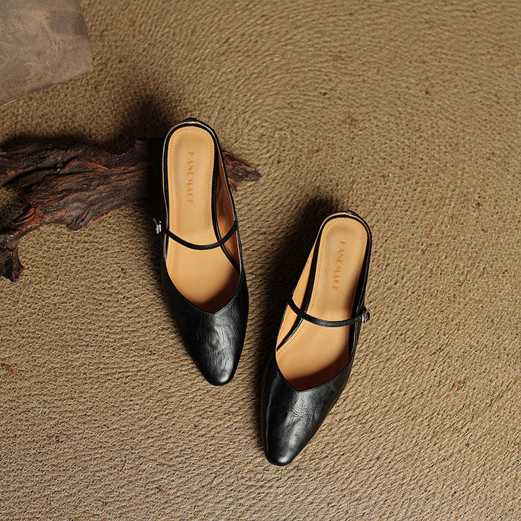 Veloria™ Luxe Leather Mules