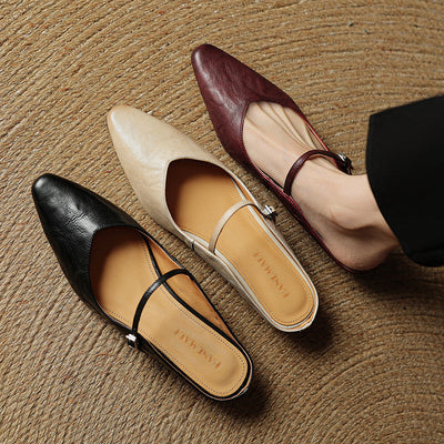 Veloria™ Luxe Leather Mules