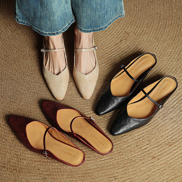 Veloria™ Luxe Leather Mules