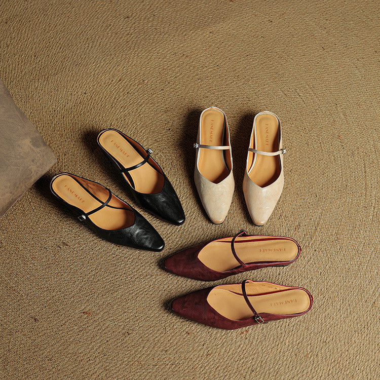 Veloria™ Luxe Leather Mules