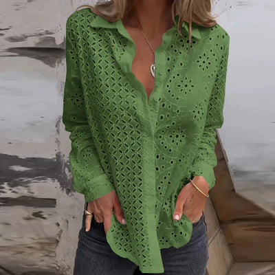 Adelisse™ | Embroidered Crochet Lace Blouse