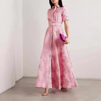 Roselle™ | Embroidered Belted Dress