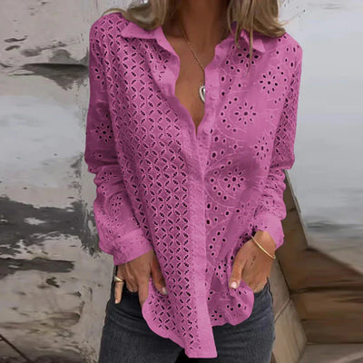 Adelisse™ | Embroidered Crochet Lace Blouse