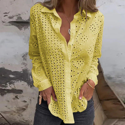 Adelisse™ | Embroidered Crochet Lace Blouse