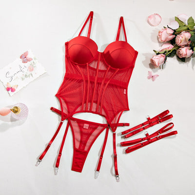 Bexley - Chic Sheer Waistband Bra Lingerie Set