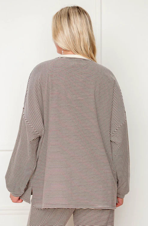 CozyLoom™ Striped Fleece Oversize Top & Pants Set