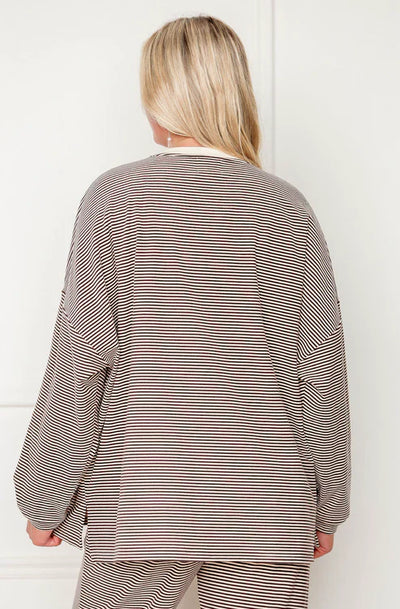 CozyLoom™ Striped Fleece Oversize Top & Pants Set