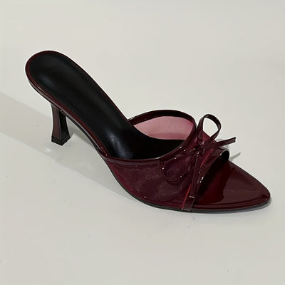 LuxeBow™ Women’s Mesh Open-Toe High Heels