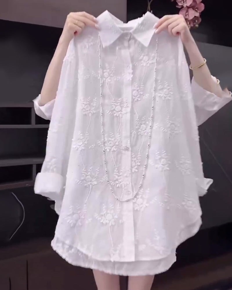 Aureva™ | Embroidered Relax Fit Shirt
