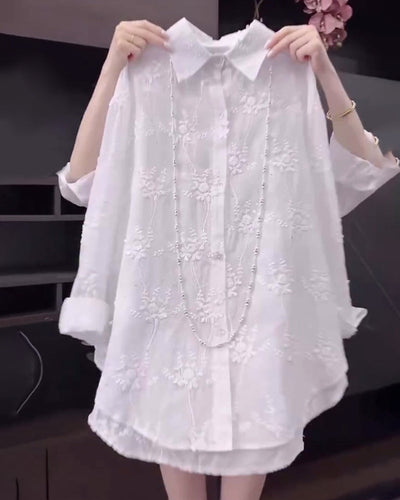 Aureva™ | Embroidered Relax Fit Shirt