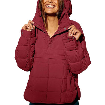 CozyCloud™ Women’s Oversized Puffer Hoodie