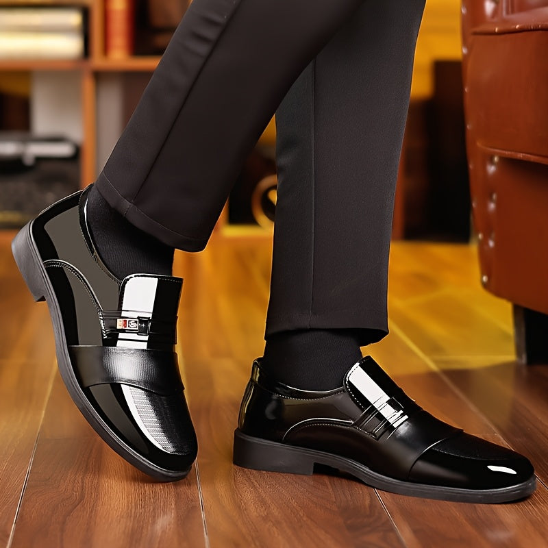 Lustro™ | Men’s Glossy Pointed-Toe Loafers
