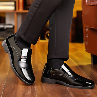 Lustro™ | Men’s Glossy Pointed-Toe Loafers