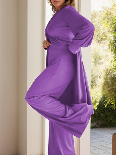 Elyria™ Slit Round Neck Lounge Set