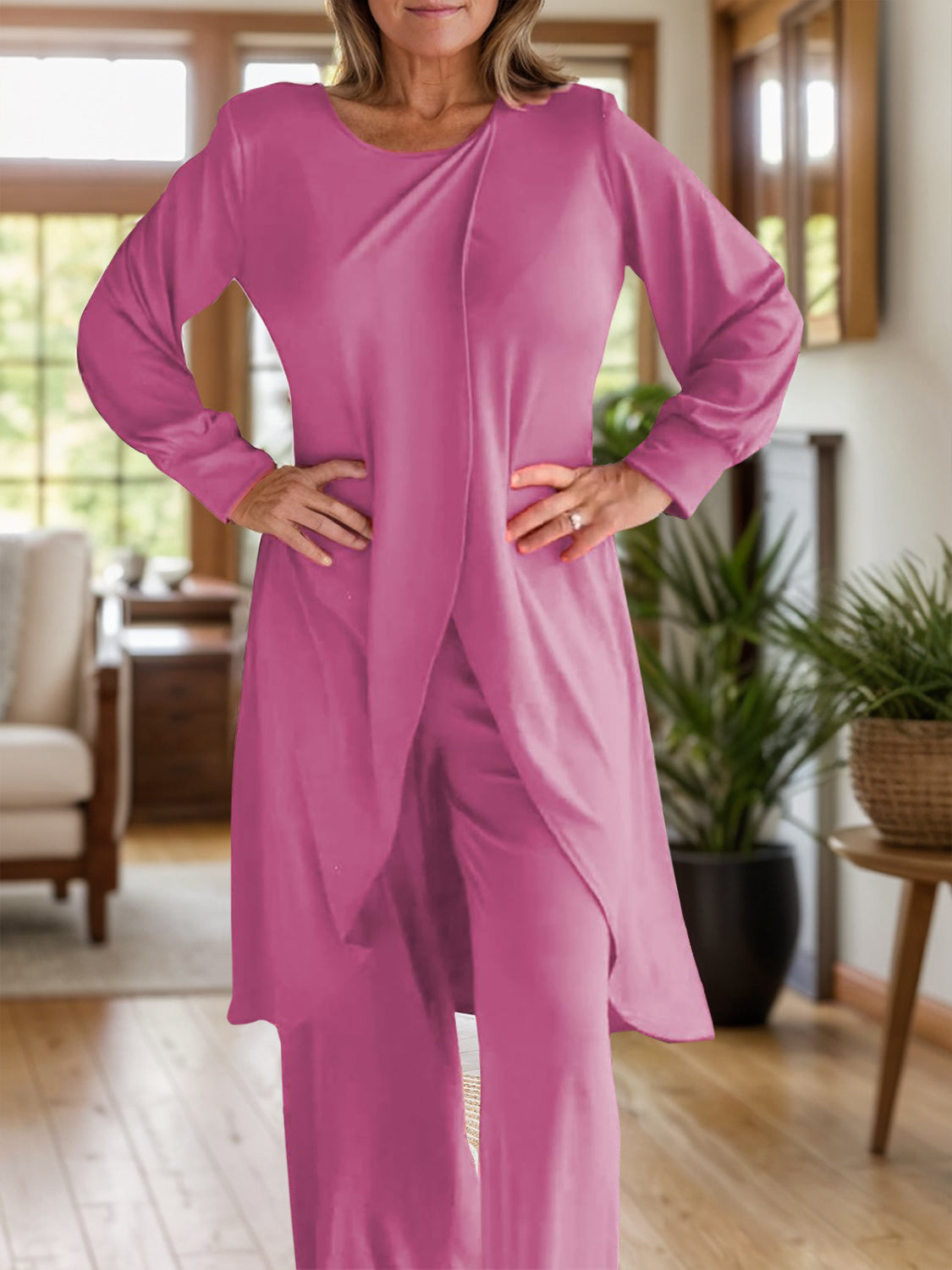 Elyria™ Slit Round Neck Lounge Set