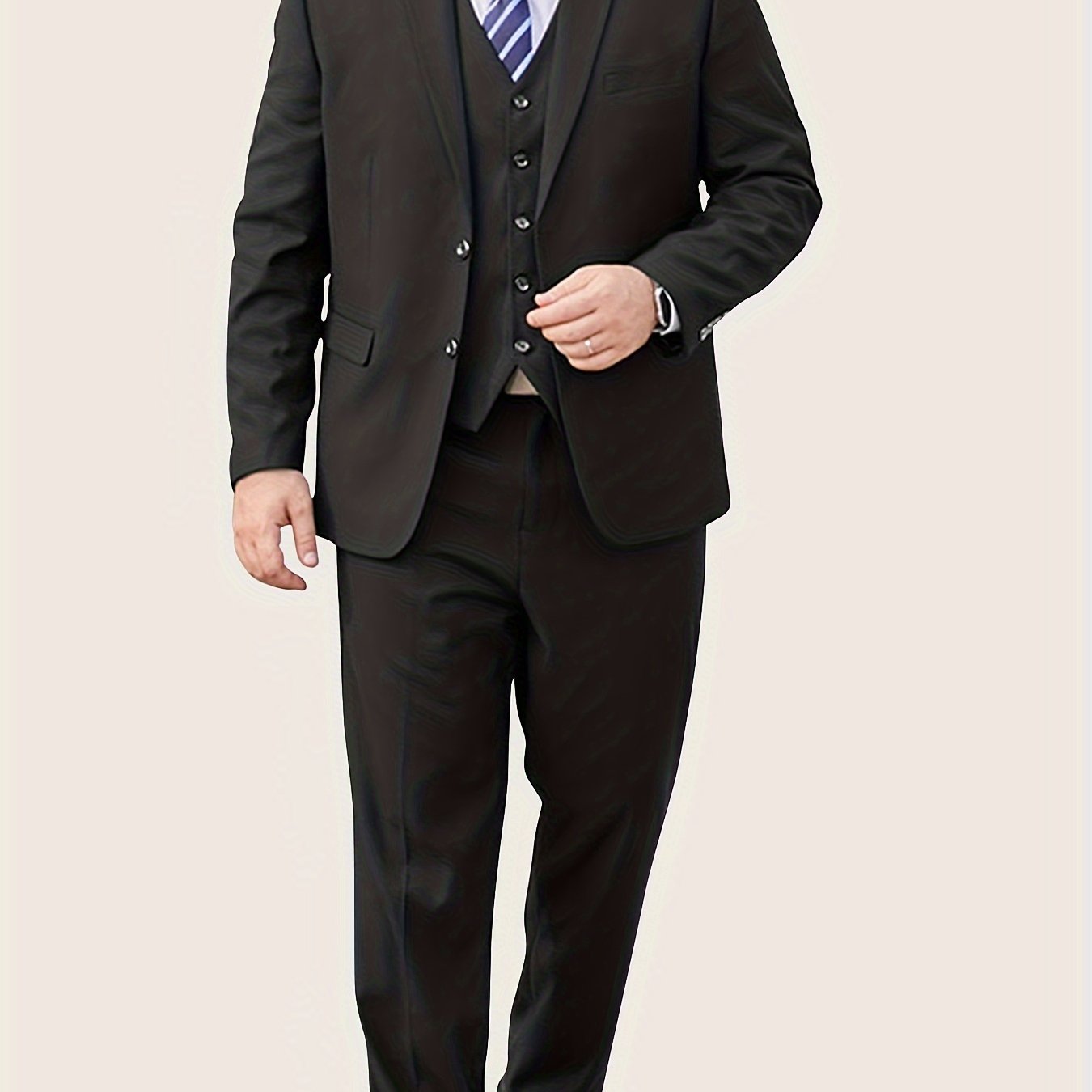GrandeurFit™ Plus-Size 3-Piece Suit Set