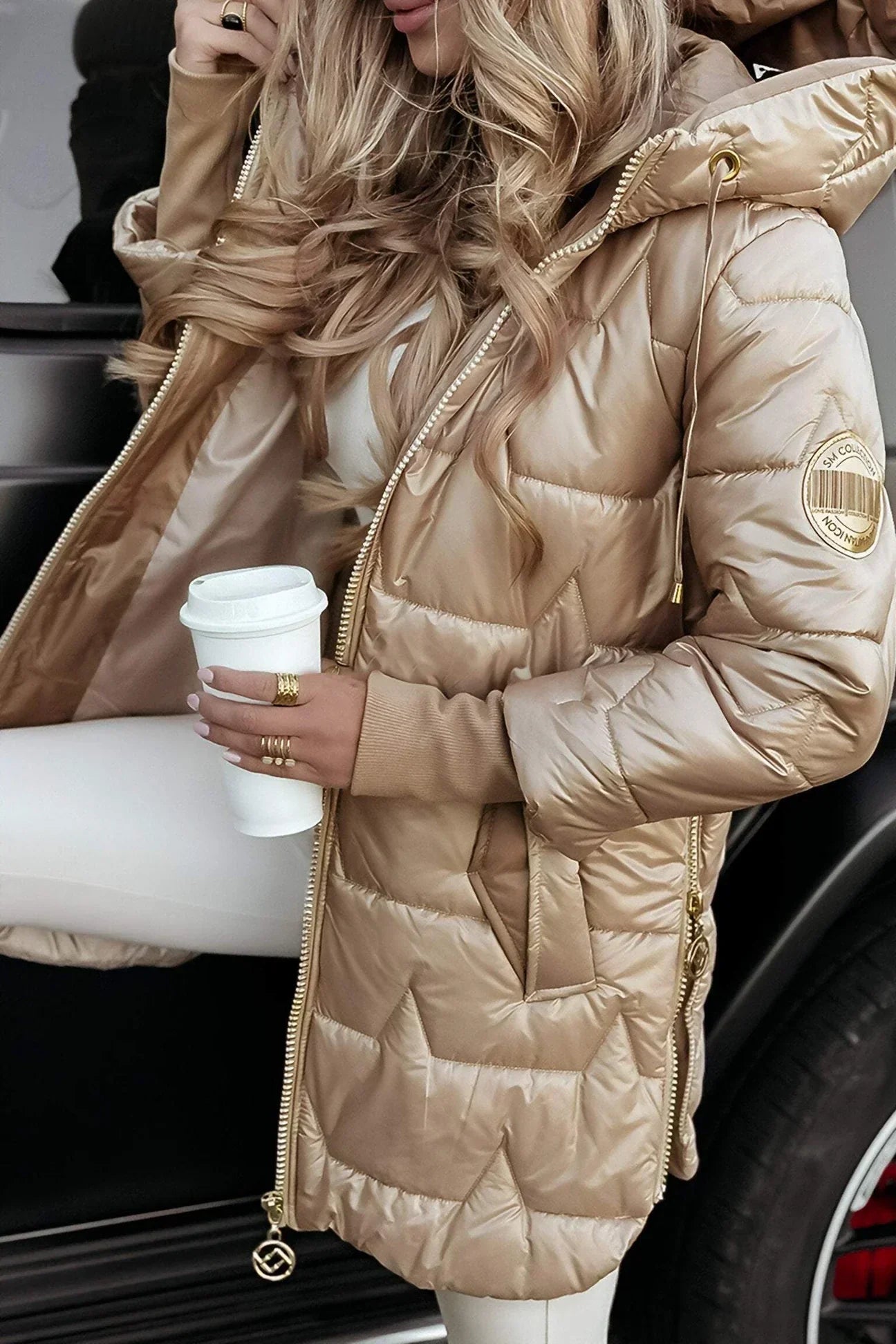 Savrani™ | Elegant Padded Winter Coat with Hood