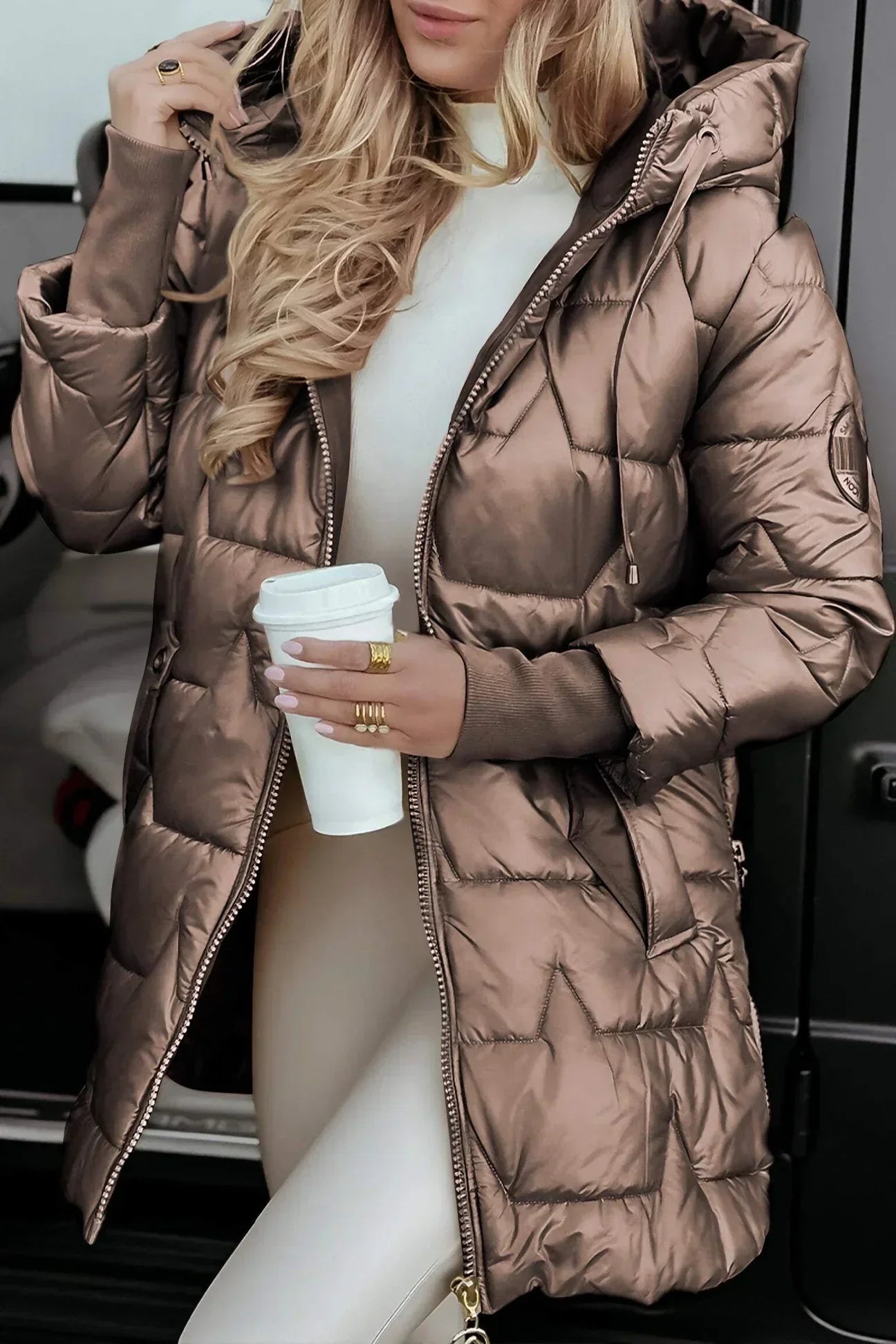 Savrani™ | Elegant Padded Winter Coat with Hood