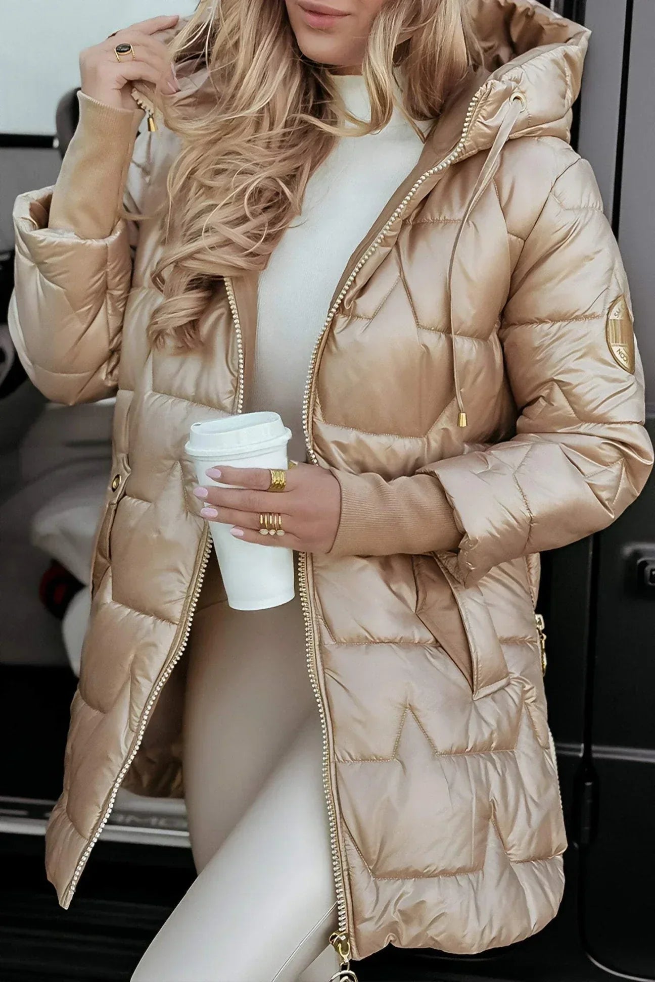 Savrani™ | Elegant Padded Winter Coat with Hood