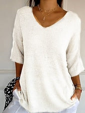 CozyRib™ – Women’s V-Neck Ribbed Knit Pullover